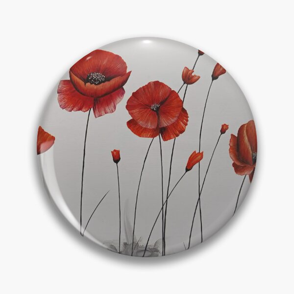 Item preview, Beautiful Red Poppy Flowers Traditional |Painting designed and sold by DreamyBrushArt.