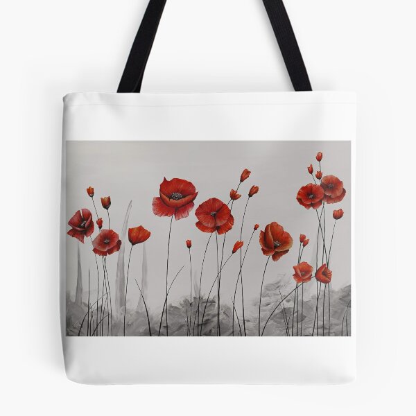 Item preview, Beautiful Red Poppy Flowers Traditional |Painting designed and sold by DreamyBrushArt.