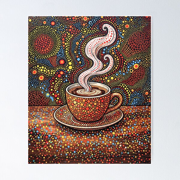 Item preview, Hot Cup Of Coffee Abstract Art designed and sold by Home Decor Art.