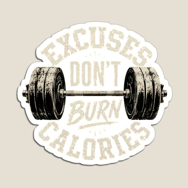 Item preview, Excuses Dont Burn Calories Vintage Barbell Fitness Gym Graphic designed and sold by BCW.