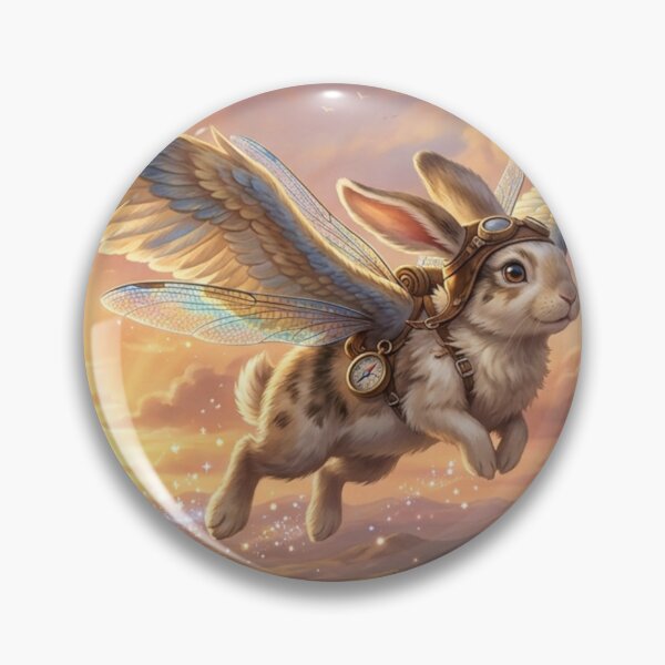 Item preview, Whimsical Steampunk Flying Sky Hare designed and sold by Alta-store.