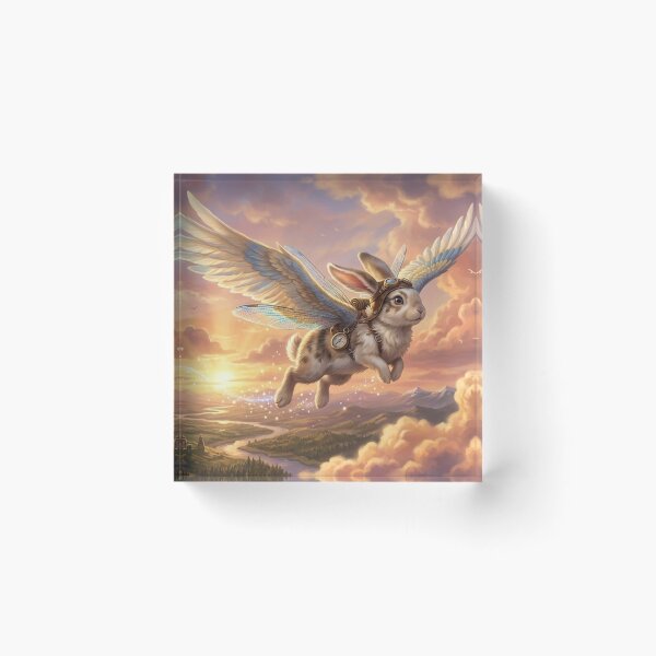 Item preview, Whimsical Steampunk Flying Sky Hare designed and sold by Alta-store.