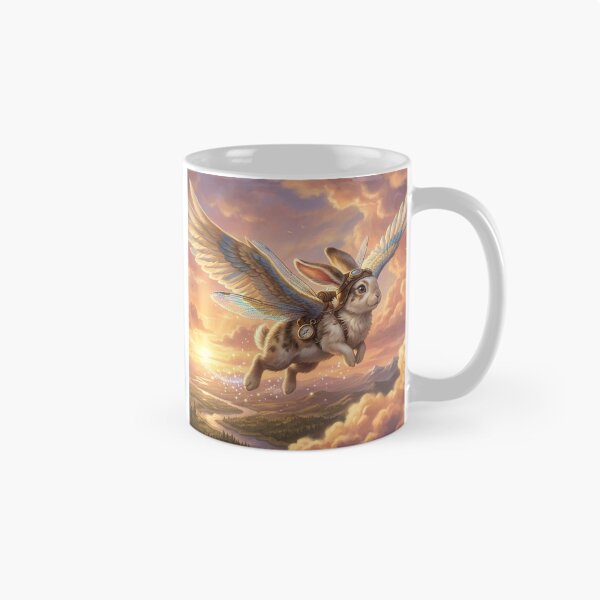 Item preview, Whimsical Steampunk Flying Sky Hare designed and sold by Alta-store.