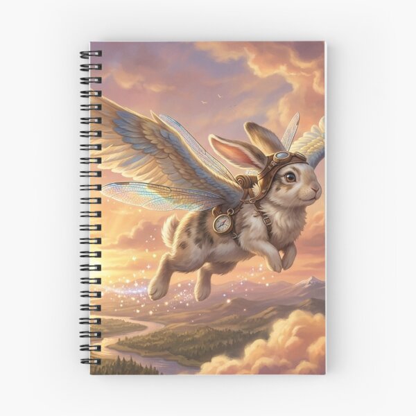 Item preview, Whimsical Steampunk Flying Sky Hare designed and sold by Alta-store.