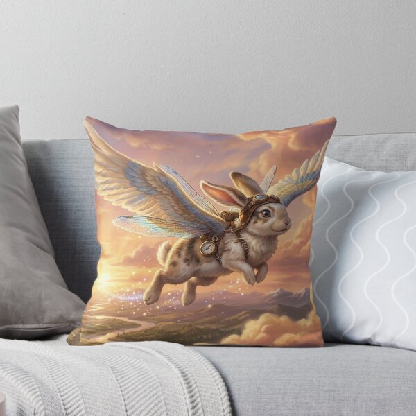 Item preview, Whimsical Steampunk Flying Sky Hare designed and sold by Alta-store.