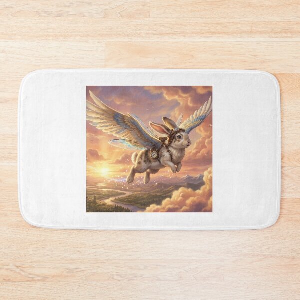 Item preview, Whimsical Steampunk Flying Sky Hare designed and sold by Alta-store.