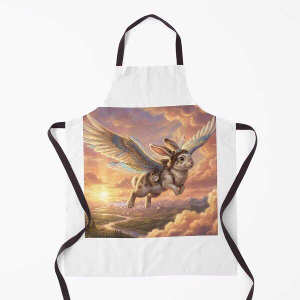 Item preview, Whimsical Steampunk Flying Sky Hare designed and sold by Alta-store.