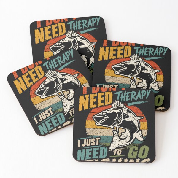 Item preview, I Don't Need Therapy I Just Need To Go Fishing Angler Fisherman Enthusiast designed and sold by SkeletonsDanger.