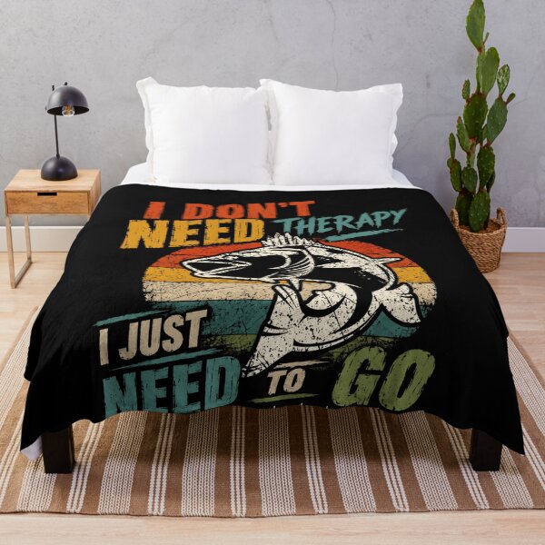Item preview, I Don't Need Therapy I Just Need To Go Fishing Angler Fisherman Enthusiast designed and sold by SkeletonsDanger.