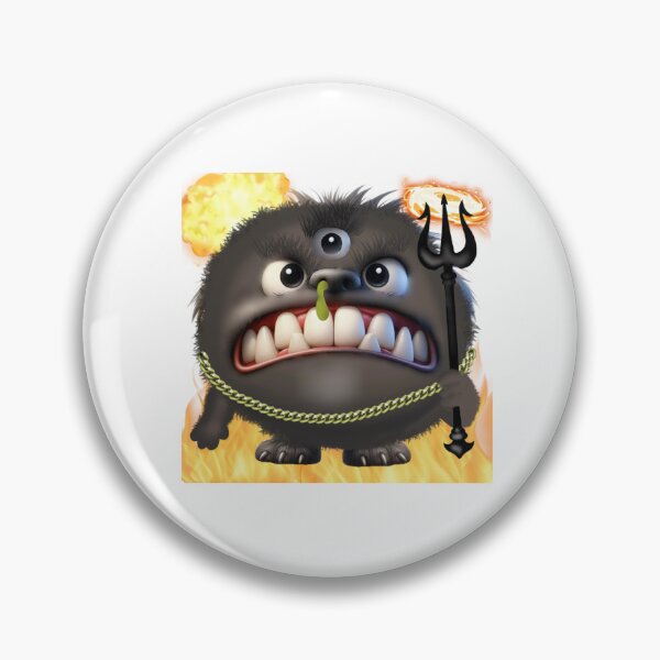 Item preview, Funny Little Monster with Trident and Halo designed and sold by DreamyBrushArt.