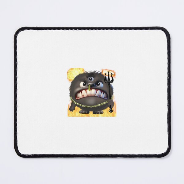 Item preview, Funny Little Monster with Trident and Halo designed and sold by DreamyBrushArt.