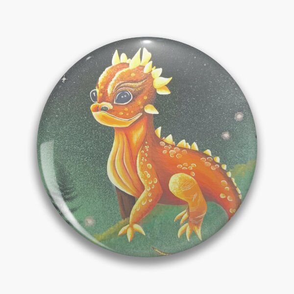 Item preview, Cute Orange Dragon in Fantasy Forest designed and sold by DreamyBrushArt.