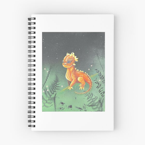 Item preview, Cute Orange Dragon in Fantasy Forest designed and sold by DreamyBrushArt.