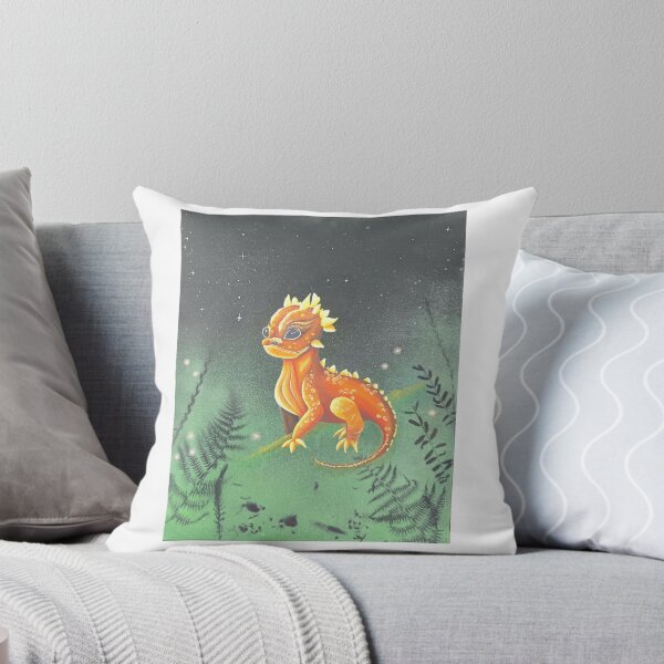 Item preview, Cute Orange Dragon in Fantasy Forest designed and sold by DreamyBrushArt.