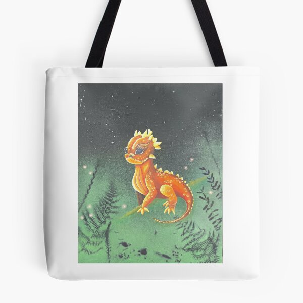 Item preview, Cute Orange Dragon in Fantasy Forest designed and sold by DreamyBrushArt.