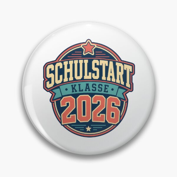 Item preview, Schulstart 2026 Retro School Enrollment Badge designed and sold by RGShirtWorks.