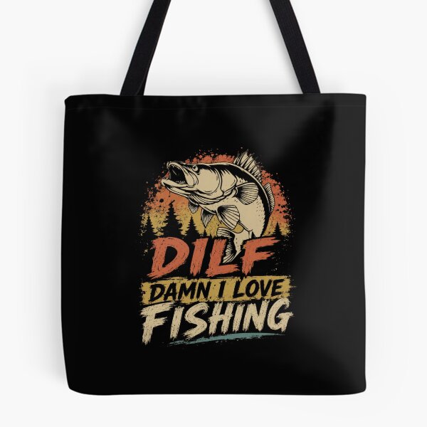 Item preview, DILF Damn I Love Fishing Fisherman Dad Humor Angler designed and sold by SkeletonsDanger.