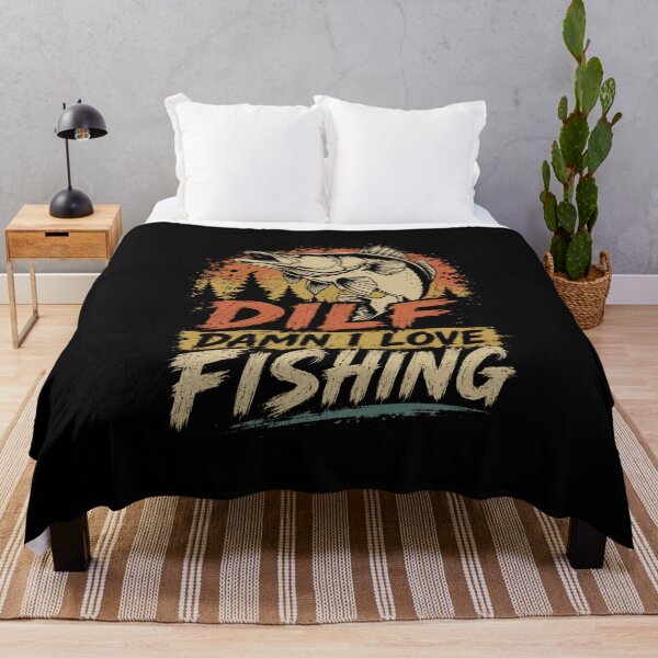 Item preview, DILF Damn I Love Fishing Fisherman Dad Humor Angler designed and sold by SkeletonsDanger.