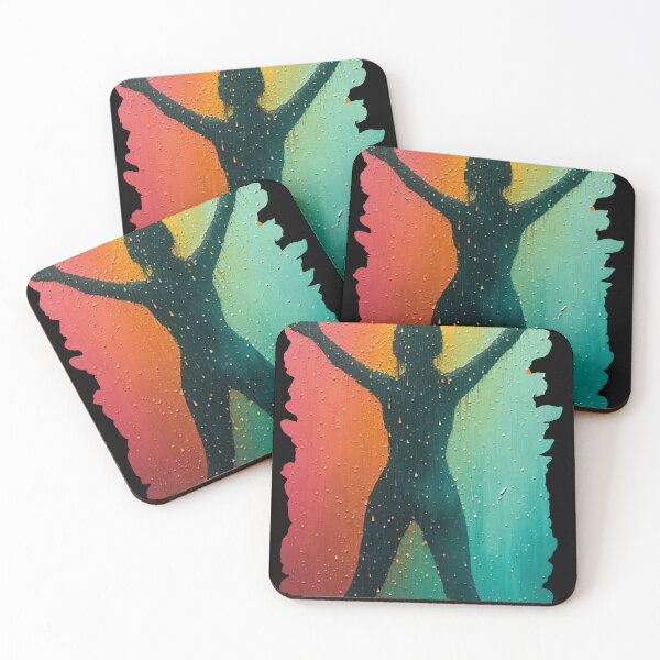 Item preview, Dancing in the Rain #1 | Vibrant Silhouette Art designed and sold by halibutgoatramb.