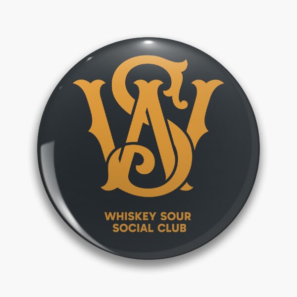 Item preview, Whiskey Sour Social Club Luxury Monogram Minimalist Cocktail Art designed and sold by Cozy-Old-Pub.