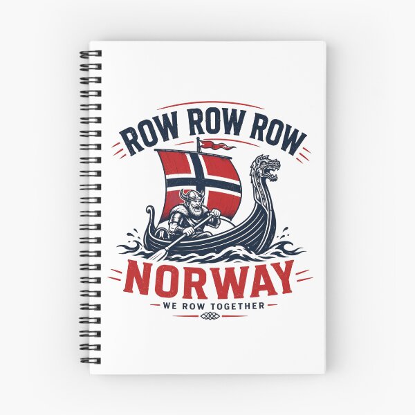 Item preview, Row Row Row Norway Viking Warrior Longship We Row Together Norwegian Flag  designed and sold by GibasVisuals.