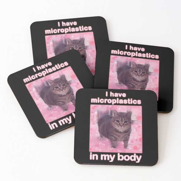 Item preview, Microplastics In Body Funny Cat Meme Gifts designed and sold by pinosaleana.