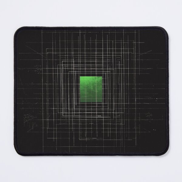 Item preview, Grid Pulse Desk Mat Art - Minimalist Data Visualization designed and sold by STATIC SOUL.