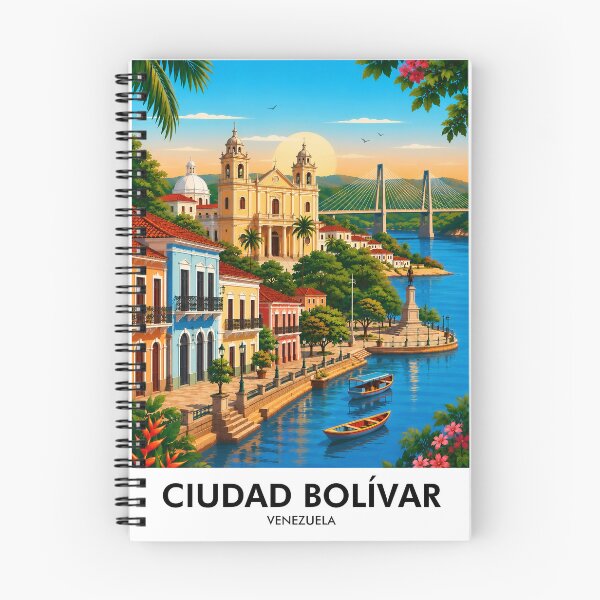 Item preview, Ciudad Bolívar Retro Travel Print designed and sold by HomeLivingCo.