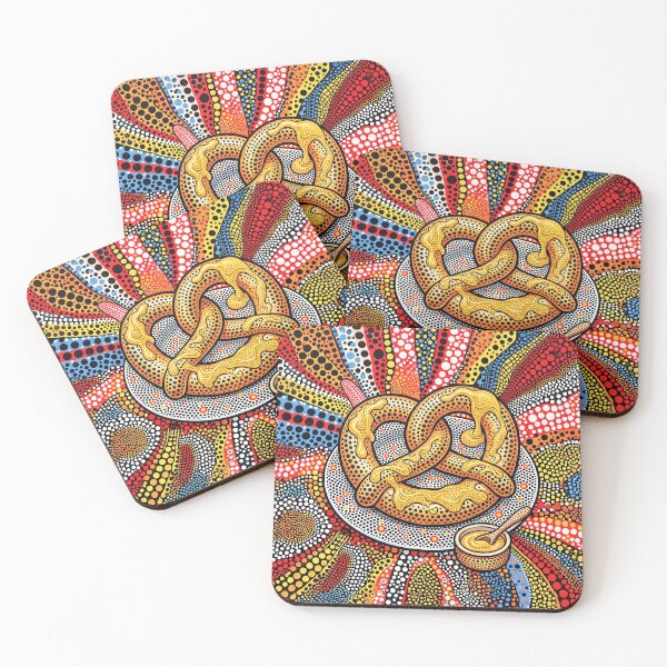 Artikelvorschau, Philly Style Pretzel With Mustard Abstract Art entworfen und verkauft von Home Decor Art.