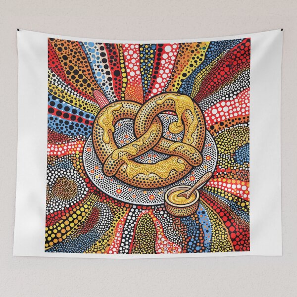 Artikelvorschau, Philly Style Pretzel With Mustard Abstract Art entworfen und verkauft von Home Decor Art.