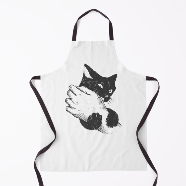 Item preview, Black Cat Love Bites Hand Vintage Engraving Illustration designed and sold by artCreativeColony.