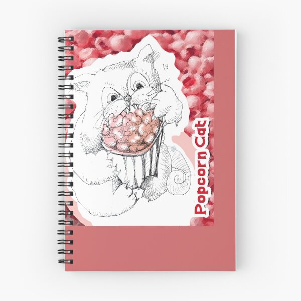 Item preview, Popcorn Cat (Ink Hand Drawing by ACCI designed and sold by VanyssaGraphics.