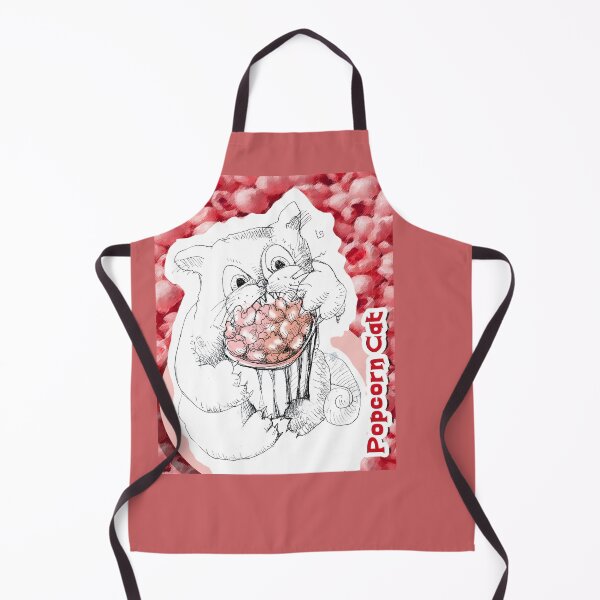 Item preview, Popcorn Cat (Ink Hand Drawing by ACCI designed and sold by VanyssaGraphics.