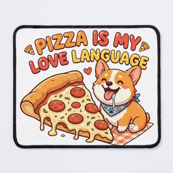 Item preview, Funny Corgi Pizza Is My Love Language Shirt, Cute Corgi Pizza Tee, Corgi Food Lover Gift designed and sold by Wearable Canvas...