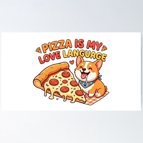 Item preview, Funny Corgi Pizza Is My Love Language Shirt, Cute Corgi Pizza Tee, Corgi Food Lover Gift designed and sold by Wearable Canvas...