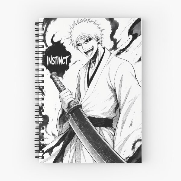 Item preview, Instinct Hollow Samurai Manga Panel Black White Wild Swordsman Art Print designed and sold by MugenAnime.
