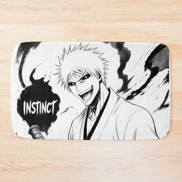 Item preview, Instinct Hollow Samurai Manga Panel Black White Wild Swordsman Art Print designed and sold by MugenAnime.