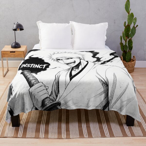 Item preview, Instinct Hollow Samurai Manga Panel Black White Wild Swordsman Art Print designed and sold by MugenAnime.
