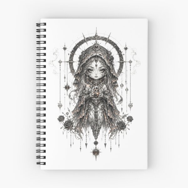 Item preview, Ashen Fire Priestess – Volcanic Ritual Saint of Ash and Obsidian designed and sold by ShadowSpriteArt.