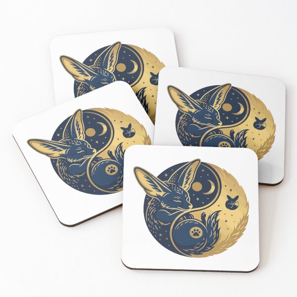 Item preview, Celestial Fennec Fox Starry Yin Yang Moon designed and sold by Arc2020.
