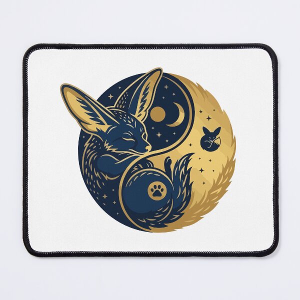 Item preview, Celestial Fennec Fox Starry Yin Yang Moon designed and sold by Arc2020.