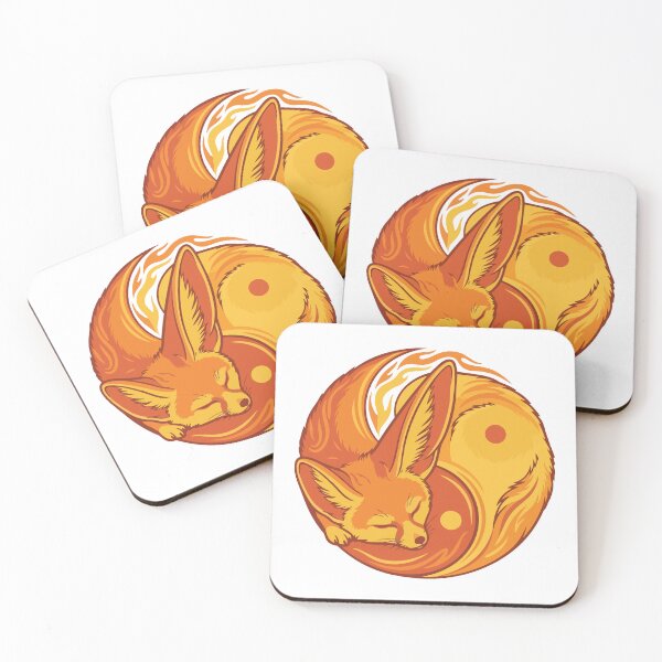 Item preview, Elemental Sun Fennec Fox Yin Yang Emblem designed and sold by Arc2020.