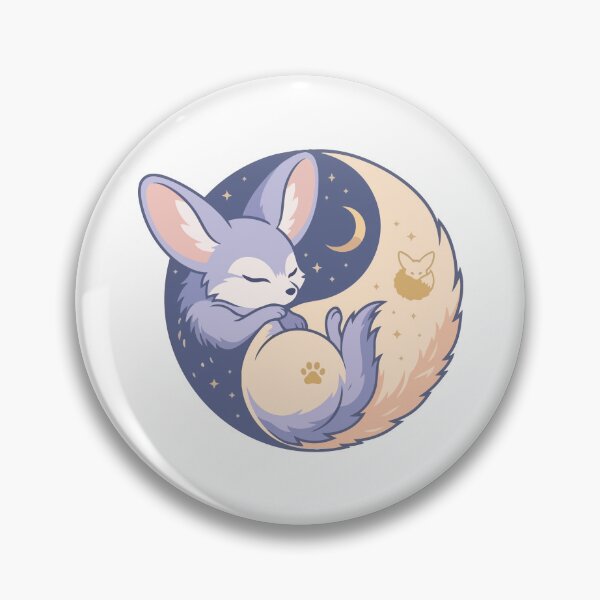 Item preview, Kawaii Pastel Fennec Fox Sleeping Circle designed and sold by Arc2020.