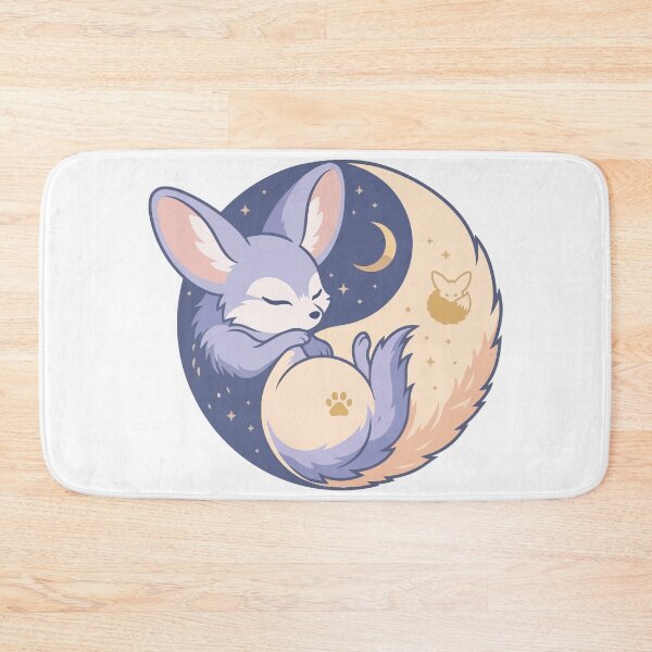 Item preview, Kawaii Pastel Fennec Fox Sleeping Circle designed and sold by Arc2020.
