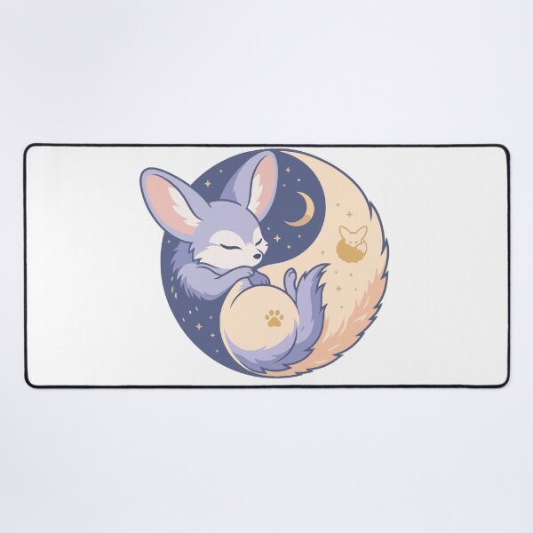 Item preview, Kawaii Pastel Fennec Fox Sleeping Circle designed and sold by Arc2020.