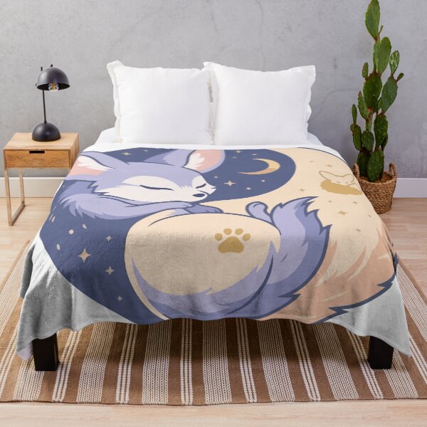 Item preview, Kawaii Pastel Fennec Fox Sleeping Circle designed and sold by Arc2020.