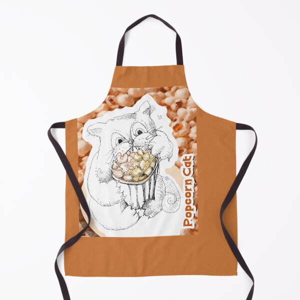 Item preview, Popcorn Cat (Ink Hand Drawing by ACCI designed and sold by VanyssaGraphics.