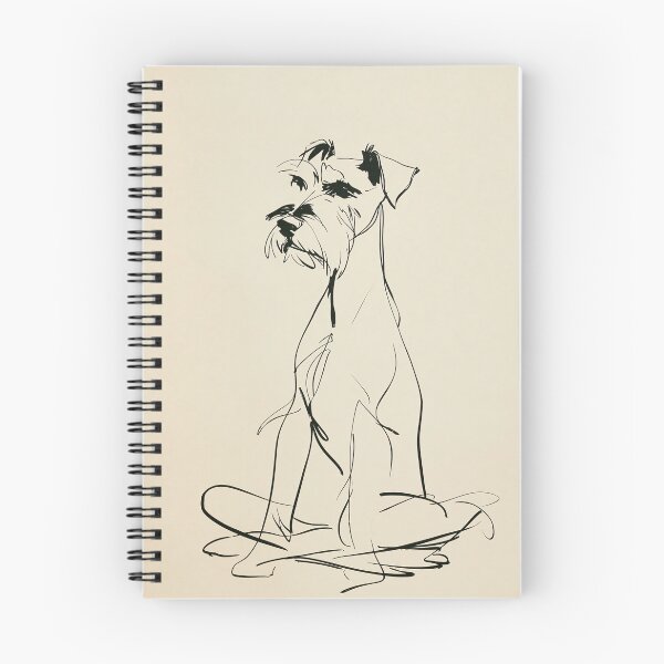 Item preview, Minimalist schnauzer in yoga position sketch designed and sold by lautir.