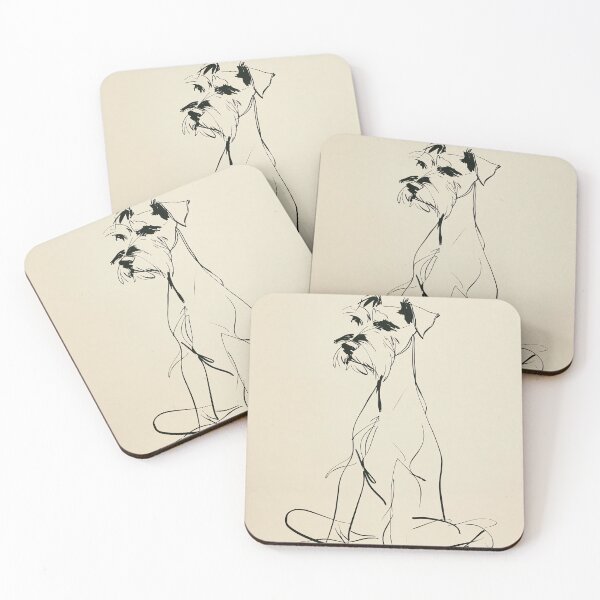 Item preview, Minimalist schnauzer in yoga position sketch designed and sold by lautir.