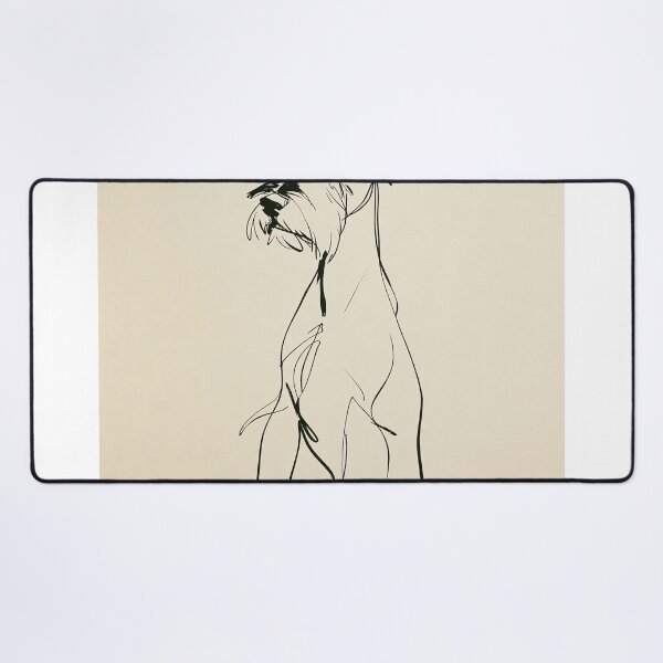Item preview, Minimalist schnauzer in yoga position sketch designed and sold by lautir.